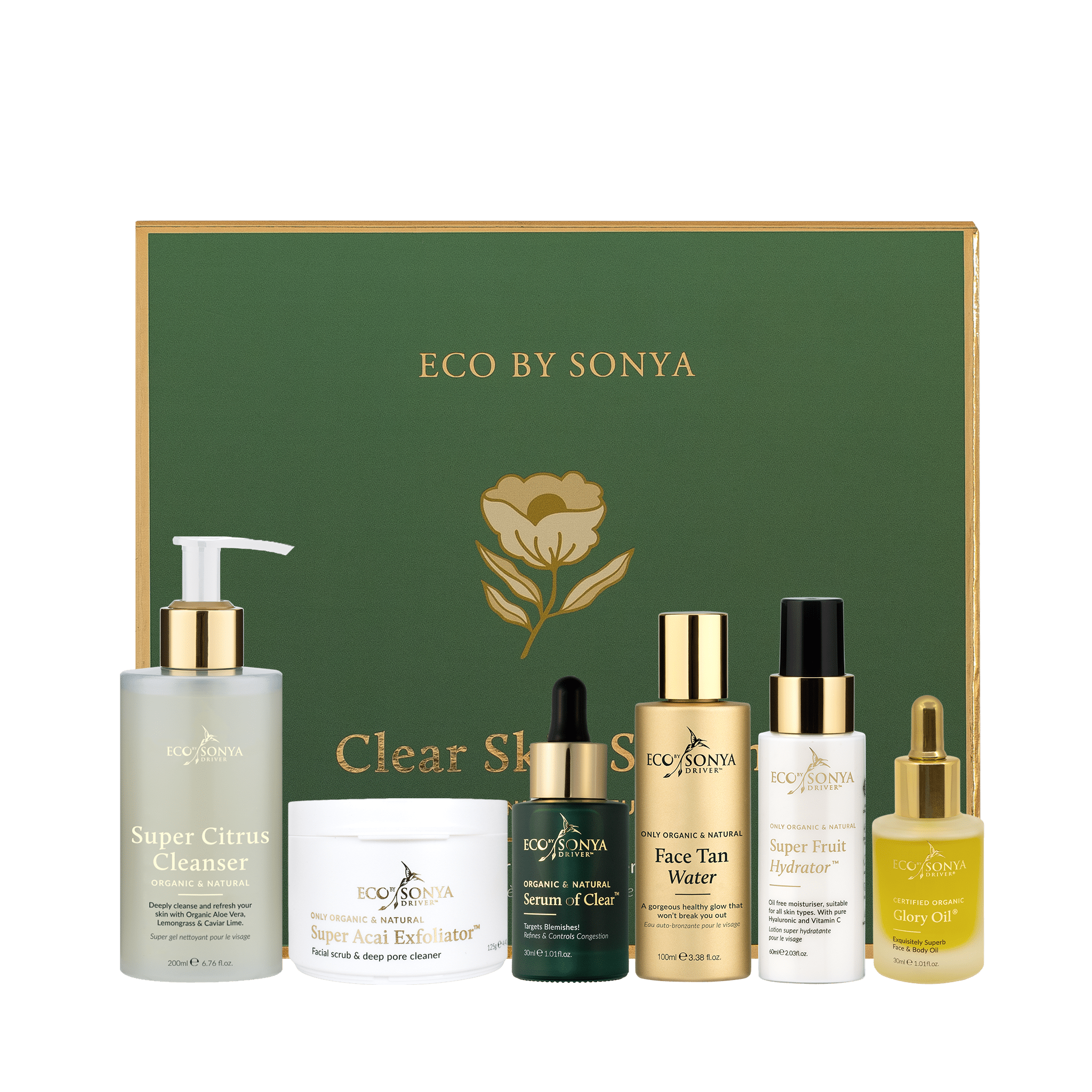 Eco By Sonya Clear Skin System with it's box on the background