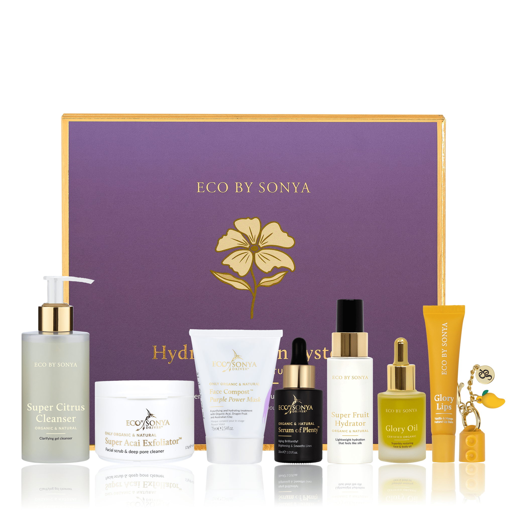 Eco By Sonya Hydration Skin System with its products plus containing box