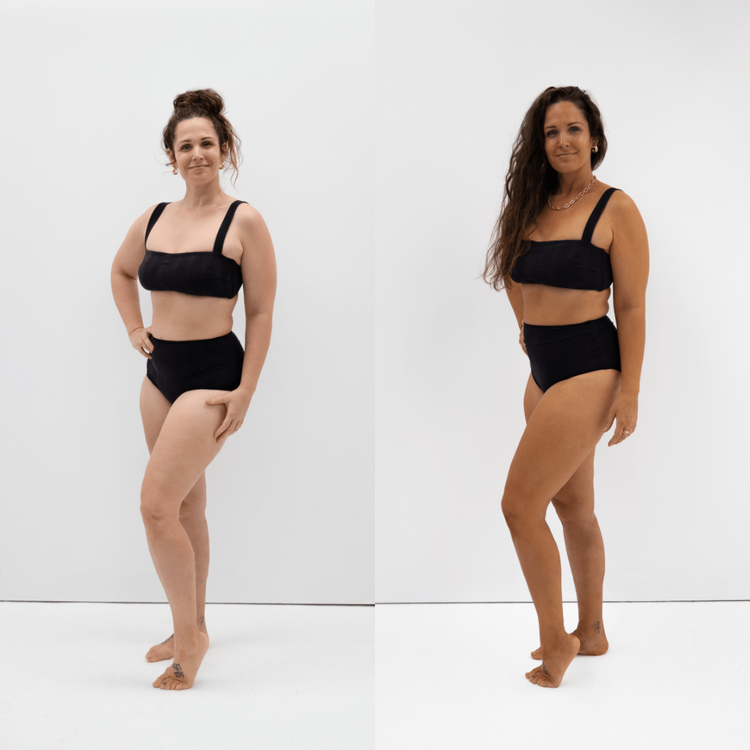 Hempitan Body Tan Water - Eco By Sonya Driver before and after full body results