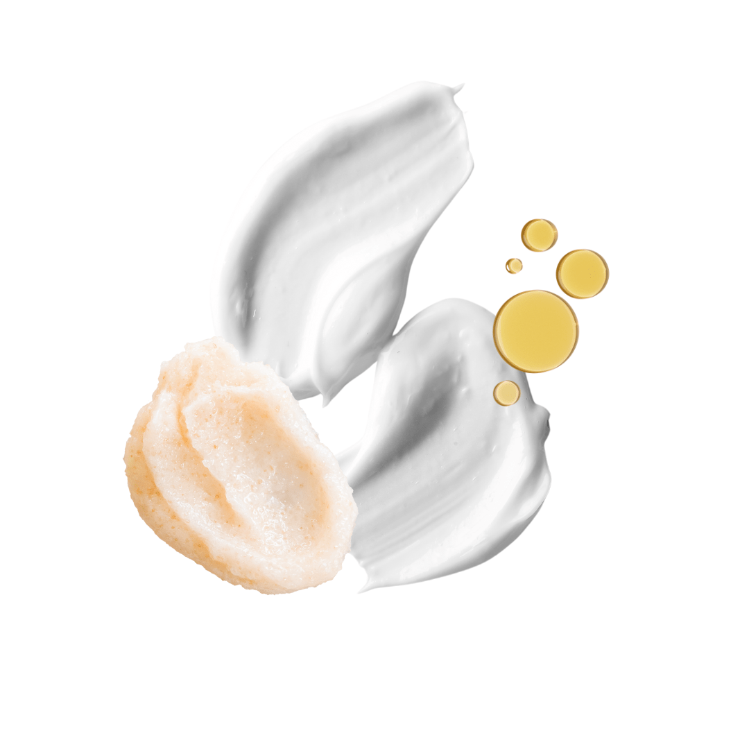 Super Hero Pack Coconut Body Milk Pink Himalayan Salt Scrub Glory Oil texture smears